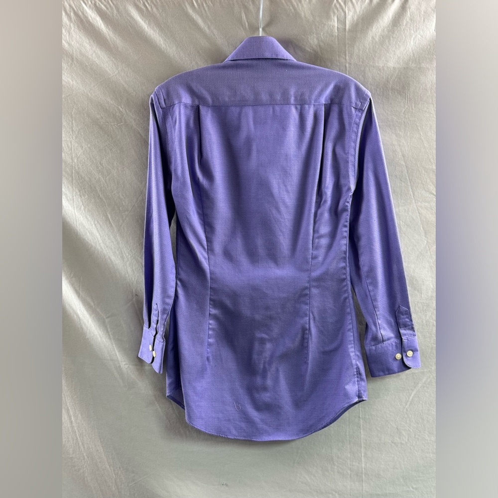 Kenneth Cole No Iron Slim Fit Button Down Shirt Purple - Picture 3 of 4